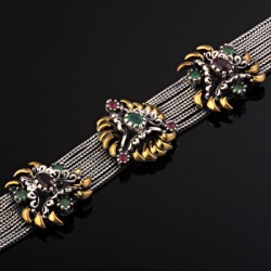 Armband mit Smaragde & Rubine