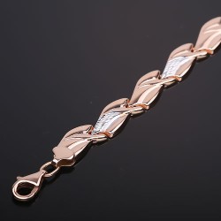  Armband russisches Gold. Bicolor