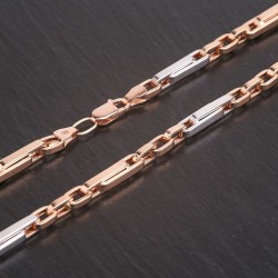 Halskette und Armband russisches Gold Bicolor