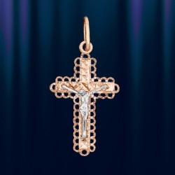 Kreuz Anhaenger russisches Gold