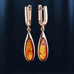 Ohrringe russisches Gold mit Bernstein 