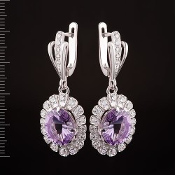 Ohrhaenger mit Amethyst Silber 925°
