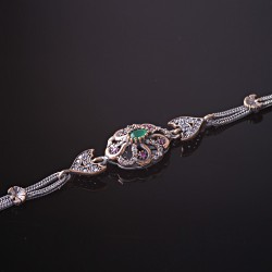 Armband mit Smaragd & Rubine