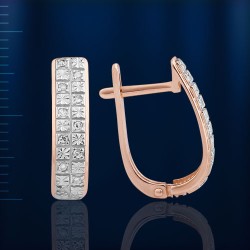 Серьги золотые. Бриллианты 