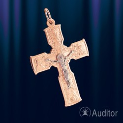 Kreuz-Anhaenger Orthodox russisches Gold