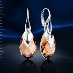 Серебряные серьги с кристаллами Swarovski&reg;