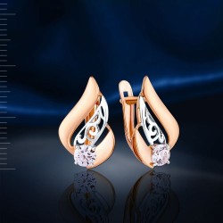 Cерьги с кристаллами Swarovski&reg; Русское Золото