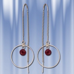 Ohrhaenger aus Silber mit Granat