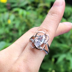 Silberring mit Gold und Zirkonia kaufen