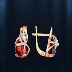 Ohrringer aus Rotgold & Granat