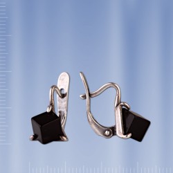 Ohrringer mit Obsidan  Bijouterie 