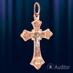 Kreuzanhänger mit Kruzifix Russisches Gold 585 in Deutschland