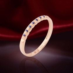  Goldring mit Saphir Korund