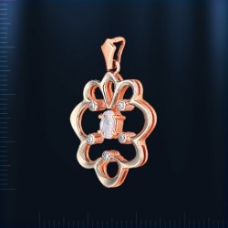 Anhaenger mit Zirkonia. Bikolor