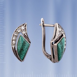  Bijouterie Ohrringer mit Malahit