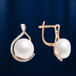 Ohrringe mit Brillanten & Perlen 