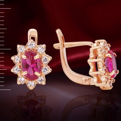 Ohrringe mit Korund & Fianiten Gold 585°