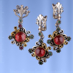 Silberset mit Granat