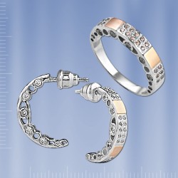 Russische Silberschmuck mit Gold