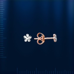 Ohrstecker russisches Gold. Bicolor