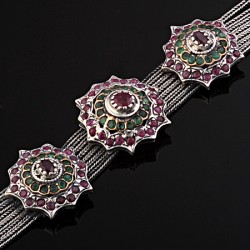 Armband mit Smaragde & Rubine