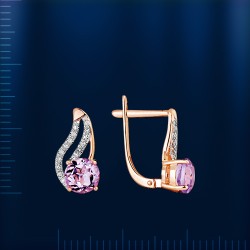 Ohrringe mit Brillanten & Amethyst