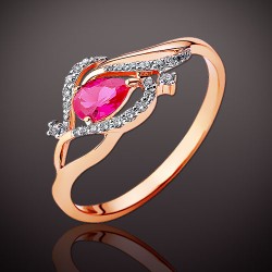  Goldring mit Brillanten & Rubinen Korund