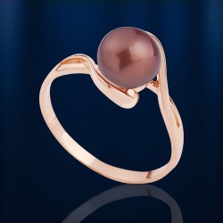 Ring aus Rotgold mit Perlen 