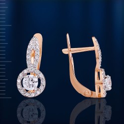 Cерьги с Камнями Swarovski&reg; Русское Золото