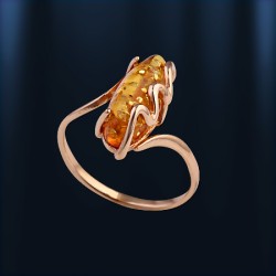 Goldring mit Bernstein