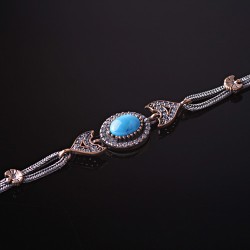 Armband mit Tuerkis Silber