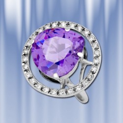 Ring aus  Russischem Silber mit Amethyst