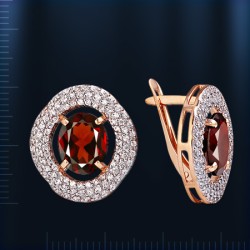 Ohrringer aus Rotgold & Granat