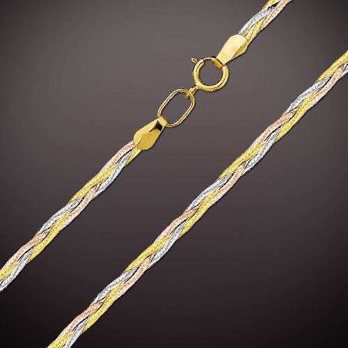 золотая цепь косичкой. красцветмет желтое золото. золотая цепь косичкой. золотая цепь косичкой. плетения цепочек коса красцветмет.