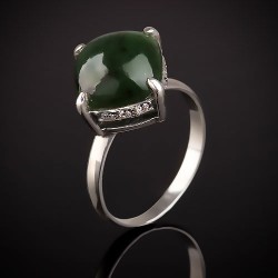 Ring mit Nephrit  Silber 