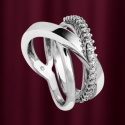 Gianni Lazzaro Mercury  Weissgoldring mit Diamanten
