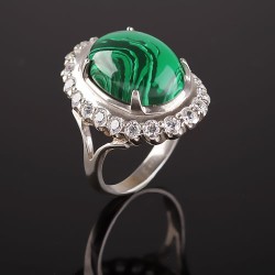 Ring mit Malahit Silber 