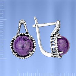 Ohrringe mit Charoite Silber 925°