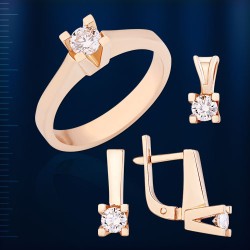 Goldset mit Brillanten 