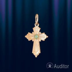 Kreuzanhänger mit Zirkonia Russisches Gold 585 in Deutschland