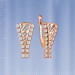 Кристаллы Swarovski&reg;. Серьги Русское золото