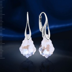 Ohrhaenger mit Swarovski&reg; Kristallen. Silber