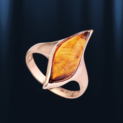  Goldring mit Bernstein