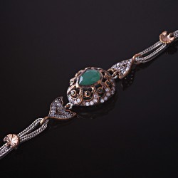 Armband mit Smaragd Silber