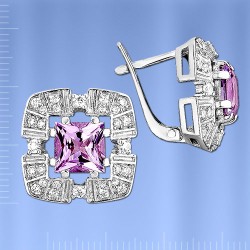 Ohrringe mit Amethyst Silber 925°