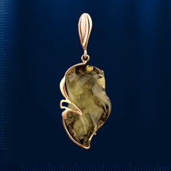 Anhaenger mit Bernstein Russisches Gold