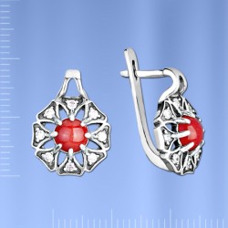 Ohrringe Silber & Korall 