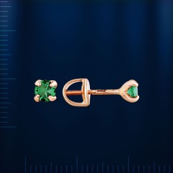 Ohrstecker mit Allanit. Rotgold