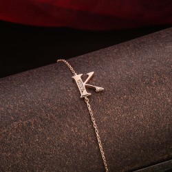 Armband. Rotgold & Brillanten