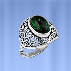 Ring mit Malachit Silber 